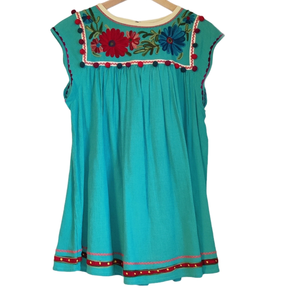 NWT Double D Ranch Embroidered Floral Western Top - Picture 1 of 16